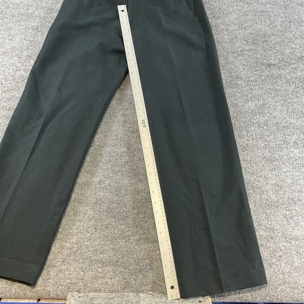 Banana Republic Mens Dress Pants 31x32 Dark Green Flat Front Straight Leg Busine